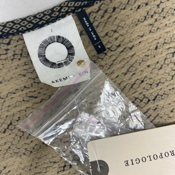 Anthropologie Akemi Kin Anaphora Tank Top Size S Peplum Yellow Beaded Boho - Picture 4 of 9